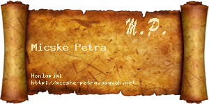 Micske Petra névjegykártya